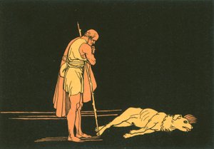 Ulisses i jego pies autorstwa John Flaxman