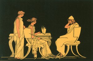 Ulisses przy stole Kirke autorstwa John Flaxman