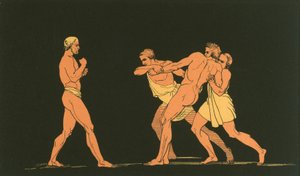 Ulisses przygotowuje się do walki z wirusem autorstwa John Flaxman