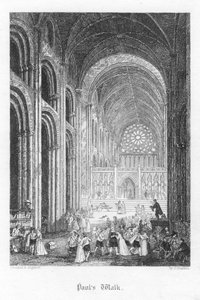 Scena ze Starego St Pauls autorstwa Williama Harrisona Ainswortha, 1855 autorstwa John Franklin