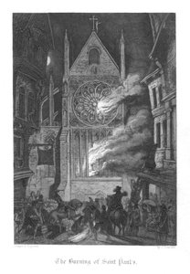 Scena ze Starego St Pauls autorstwa Williama Harrisona Ainswortha, 1855 autorstwa John Franklin