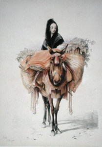 Sewilla 1835, ze „Sketches of Spain”, ryty przez Charlesa Josepha Hullmandela (1789-1850), opublikowana 1836 (kolor lito)