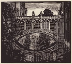 Cambridge: "Most Westchnień" (drzeworyt) autorstwa John Frederick Greenwood