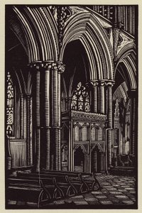 Katedra w Ely: W prezbiterium (drzeworyt) autorstwa John Frederick Greenwood