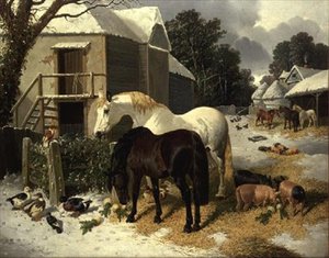 Gospodarstwo w zimie autorstwa John Frederick Herring Jnr