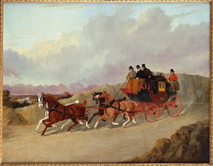 Autobus Royal Mail Coach z Edynburga do Londynu autorstwa John Frederick Herring Senior