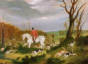 Polowanie na Suffolk – Idąc za osłoną w pobliżu Herringswell autorstwa John Frederick Herring Senior