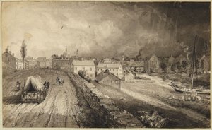 Miasto młynarskie w Connecticut autorstwa John Frederick Kensett