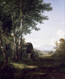 Odległy widok na Mount Mansfield w Vermont autorstwa John Frederick Kensett