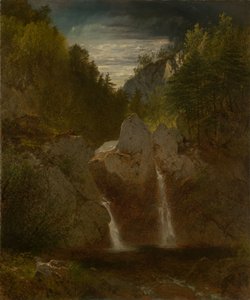 Skalisty staw, wodospady Bash Bish autorstwa John Frederick Kensett