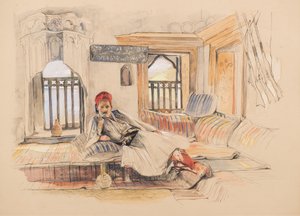 Wschodnie wnętrze autorstwa John Frederick Lewis