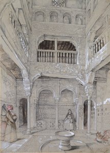 Wejście do Łazienek w Alhambrze, ok. 1830 autorstwa John Frederick Lewis