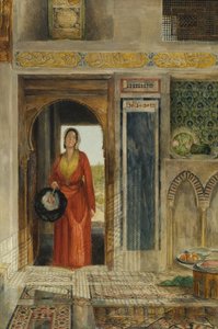 Wejście do haremu, 1871 (patrz także 131708) autorstwa John Frederick Lewis
