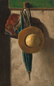Słomkowy Kapelusz, Torba i Parasol, ok. 1900 (olej na tkaninie przeniesiony z płótna)