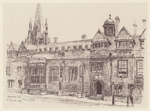 Brasenose College (litografia) autorstwa John Fulleylove