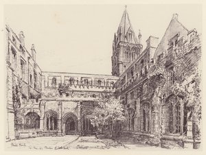 Christ Church Cloisters (litografia) autorstwa John Fulleylove