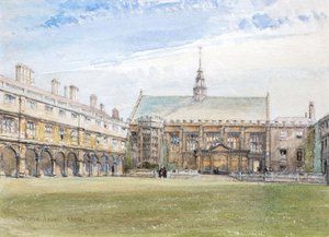 Hall of Trinity College, Cambridge, 1889 (akwarela) autorstwa John Fulleylove