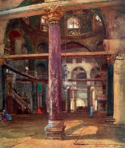 Wnętrze meczetu El Aksa od południowego wschodu, 1902. autorstwa John Fulleylove