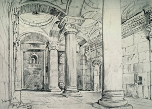 Jerozolima - Wnętrze Złotej lub Pięknej Bramy, 1902. autorstwa John Fulleylove