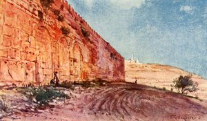 Jerozolima. - Potrójna Brama Obszaru Świątyni, 1902. autorstwa John Fulleylove