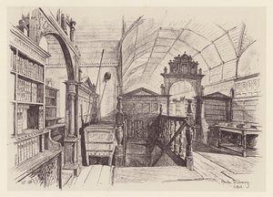 Biblioteka Merton (litografia) autorstwa John Fulleylove