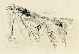 Na Górze Oliwnej, gdzie uczniowie spali podczas agonii w ogrodzie, 1902. autorstwa John Fulleylove