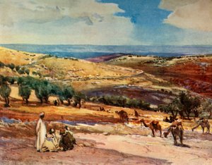 W drodze z Jerozolimy do Betanii, 1902. autorstwa John Fulleylove