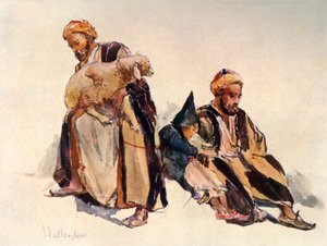 Pasterze syryjscy i pasterz, 1902. autorstwa John Fulleylove
