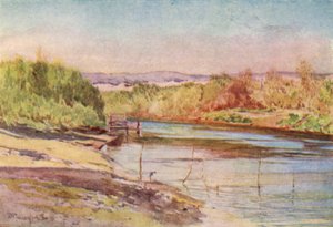 Bród Jordanu, niedaleko Jerycha autorstwa John Fulleylove