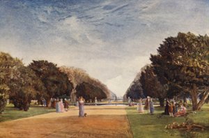 The Great Avenue, Hampton Court (kolor lito) autorstwa John Fulleylove