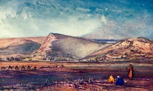 Wzgórza wokół Nazaretu od równiny Ezdrelon, 1902. autorstwa John Fulleylove