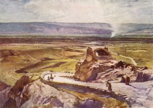 Równina Jerycha, patrząc w kierunku Gór Moabu