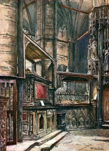 Grobowiec Henryka III z kaplicy św. Edwarda (kolorowa litografia) autorstwa John Fulleylove