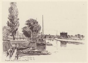 The University Boat-House (litografia) autorstwa John Fulleylove