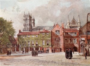 Opactwo Westminsterskie, od strony Szkoły Westminsterskiej autorstwa John Fulleylove