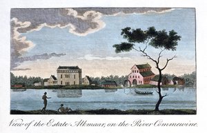 Widok na majątek Alkmaar, nad rzeką Commewine, 1813