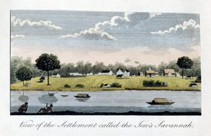 Widok na osadę o nazwie Żydzi Savannah, 1813