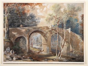 Drwale przy Fingle Bridge, Dartmoor autorstwa John Gendall