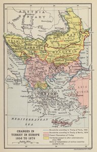 Zmiany w Turcji w Europie autorstwa John George Bartholomew