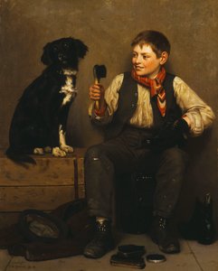 Nie da się namówić, autorstwa John George Brown