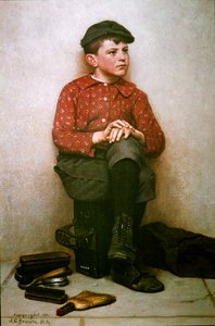 Chłopiec do czyszczenia butów, Nowy Jork autorstwa John George Brown