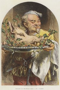 Wprowadzanie głowy dzika autorstwa John Gilbert