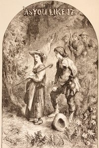 Ilustracja do „Jak ci się podoba” z „The Illustrated Library Shakespeare”, wydanej w Londynie w 1890 r. autorstwa John Gilbert