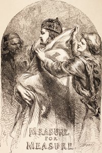 Ilustracja do miarki za miarkę, z „The Illustrated Library Shakespeare”, opublikowana w Londynie 1890 autorstwa John Gilbert