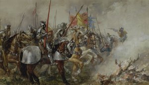 Król Henryk V w bitwie pod Agincourt, 1415 r.
