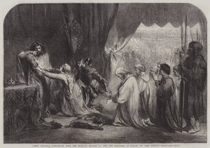 Królowa Filipa wstawia się u swojego męża Edwarda III za Burgessami z Calais autorstwa John Gilbert