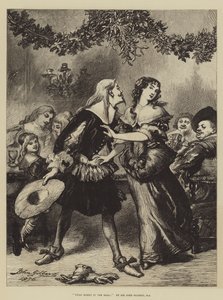 „Twas Merry w Sali! autorstwa John Gilbert