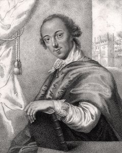 Horace Walpole, rytowane przez Bocqueta, z „Katalogu autorów królewskich i szlacheckich”, wydanego w 1806 r. autorstwa John Giles Eckhardt