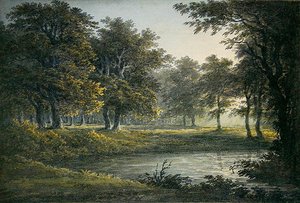 Wieczór (akwarela na papierze) autorstwa John Glover