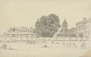 Szpital Greenwich (tusz i pranie na papierze) autorstwa John Glover
